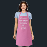 Delantal Personalizar Nombre texto minimalista blanco rosa<br><div class="desc">Personalizar Nombre texto minimalista elegante Apron blanco rosa Personalizar,  personalizable con nombre,  cita,  frase o texto Excelente para cocineros,  chefs,  cerámica,  cerámica,  artesanía,  trabajo,  cocina,  horneado,  barbacoa,  parrilla,  y también negocios y tiendas,  etc</div>