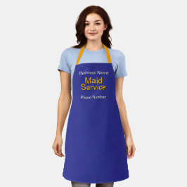 Delantal Personalize Maid Service Entrepreneur Blue