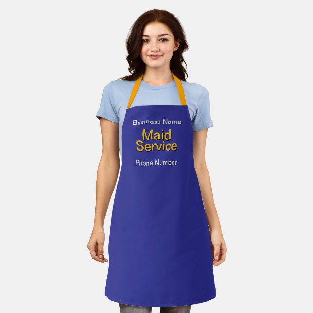 Delantal Personalize Maid Service Entrepreneur Blue (Gastado)