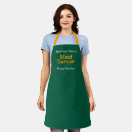 Delantal Personalize Maid Service Entrepreneur Green 