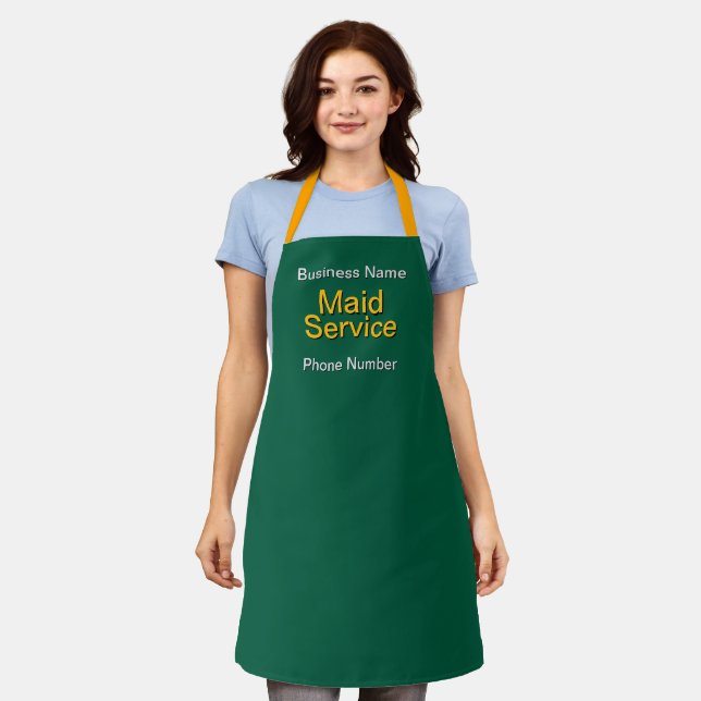 Delantal Personalize Maid Service Entrepreneur Green  (Gastado)