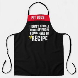 Delantal Personalize Opinion Funny Chef Apron - Grill!