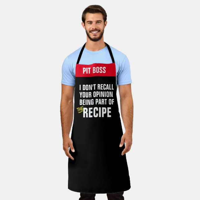 Delantal Personalize Opinion Funny Chef Apron - Grill! (Gastado)