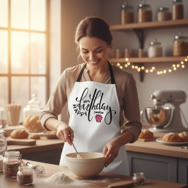 Delantal Personalized Birthday Pink Rose