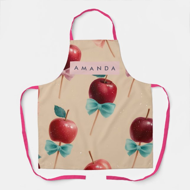 Delantal Personalized Charming Candy Apple Pattern Apron (Anverso)