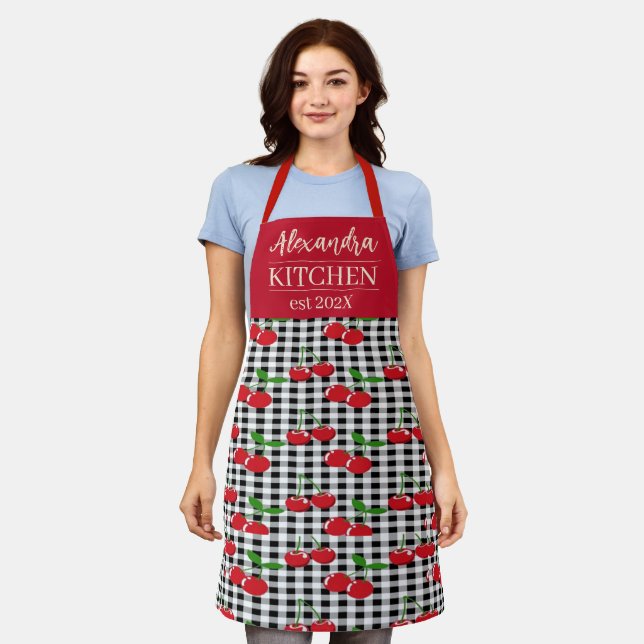 Delantal Personalized Cherry Kitchen (Gastado)