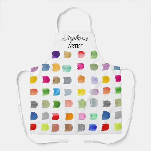 Delantal Personalized Colorful Pattern Artist's  (Anverso)