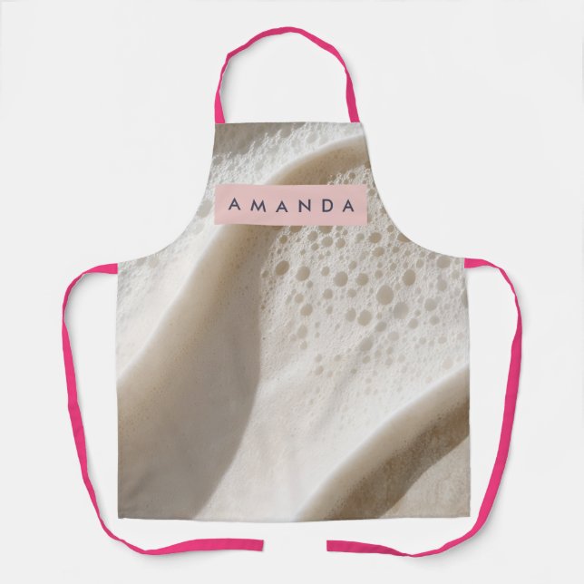 Delantal Personalized Creamy Minimal Texture Style (Anverso)