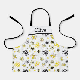 Delantal Personalized Cute Bees Pattern Apron – Honey Bee