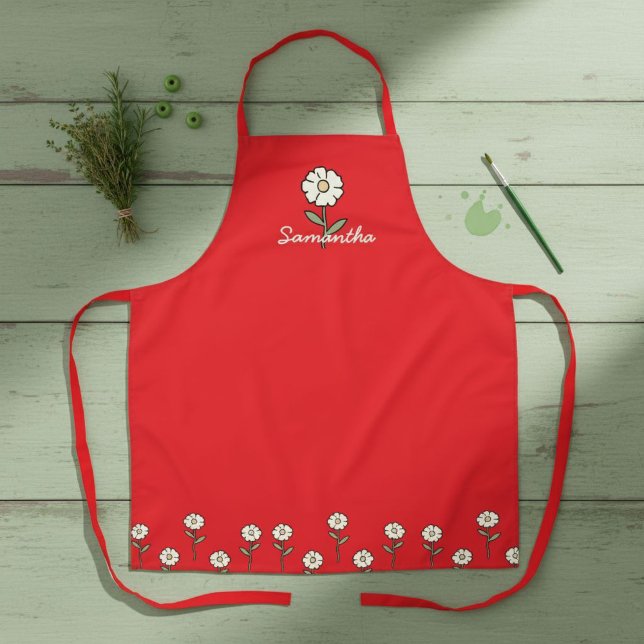 Delantal Personalized Daisy Apron - Custom Kitchen Gift  (Subido por el creador)