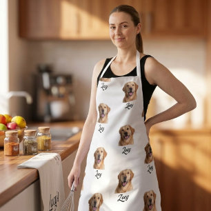 Delantal Personalized Face and Name Apron, Custom Photo