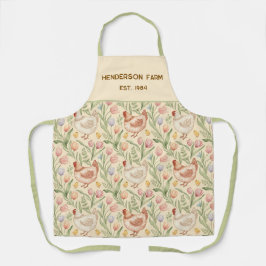 Delantal Personalized Farmhouse Hen Apron