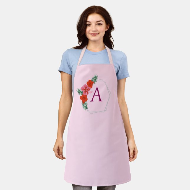 Delantal Personalized for Women Custom Family Cooking Pink (Gastado)
