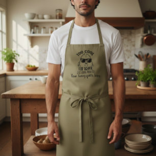 Delantal Personalized Funny Apron Too Cool for School