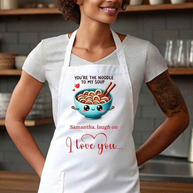 Delantal Personalized Gift for Wife Funny Food Love Apron (Personalized Gift for Wife Funny Food Love Apron)