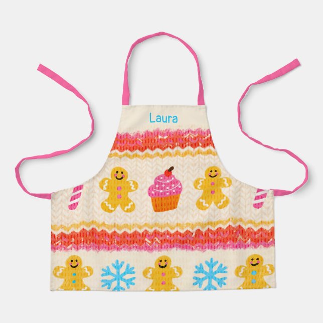 Delantal Personalized Gingerbread Baking Apron (Anverso)