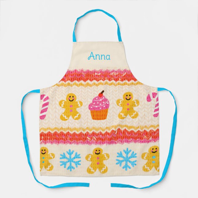 Delantal Personalized Gingerbread Baking Apron (Anverso)