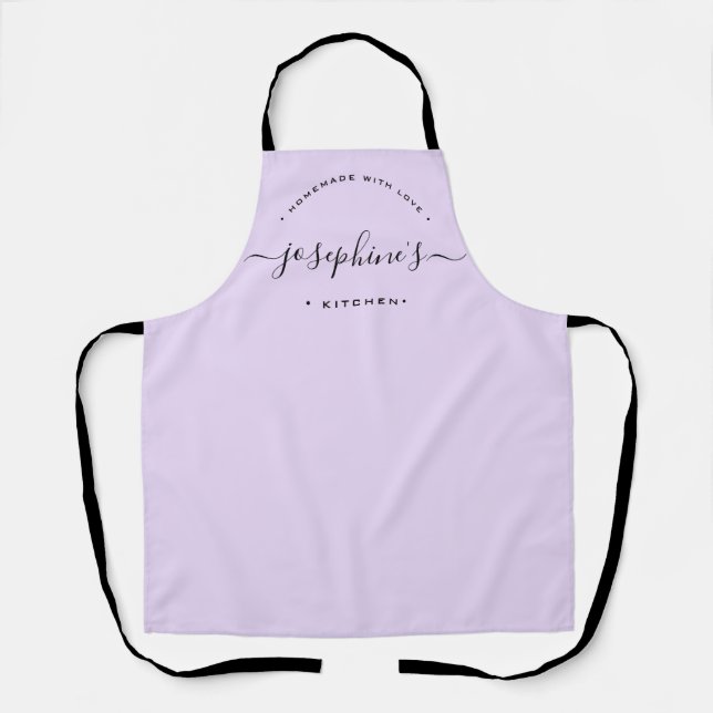 Delantal Personalized Homemade with Love Kitchen purple (Anverso)