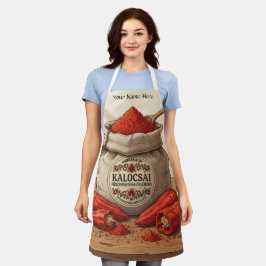 Delantal Personalized Hungarian Kalocsai Paprika Apron 