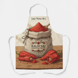 Delantal Personalized Hungarian Kalocsai Paprika Apron 