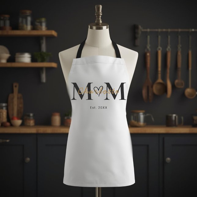 Delantal Personalized Mom Name Est Year Apron Gift (Subido por el creador)