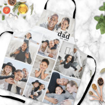 Personalized Photo Collage Dad Apron