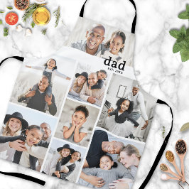 Delantal Personalized Photo Collage Dad Apron
