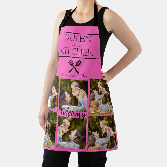 Delantal Personalized Photo Collage Kitchen Apron (in situ)