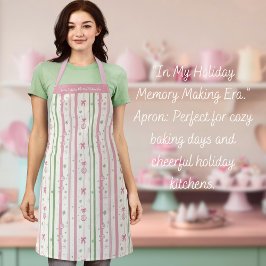 Delantal Personalized Pink Coquette Holiday Era