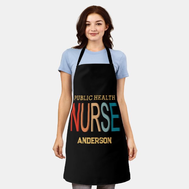 Delantal Personalized Public health nurse RN gifts (Gastado)