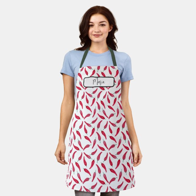 Delantal Personalized Red Pepper Apron (Gastado)