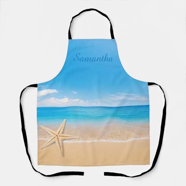 Delantal Personalized Seaside Beach Apron (Anverso)