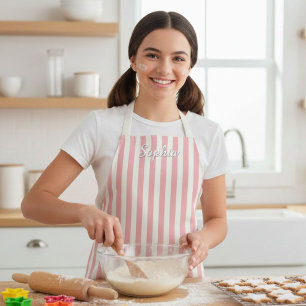 Delantal Personalized Stripe Apron for Kids and Adults