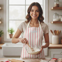 Delantal Personalized Stripe Apron for Kids and Adults