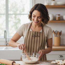 Delantal Personalized Stripe Apron for Kids and Adults