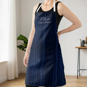 Delantal Personalized Striped Apron Custom Unisex Work