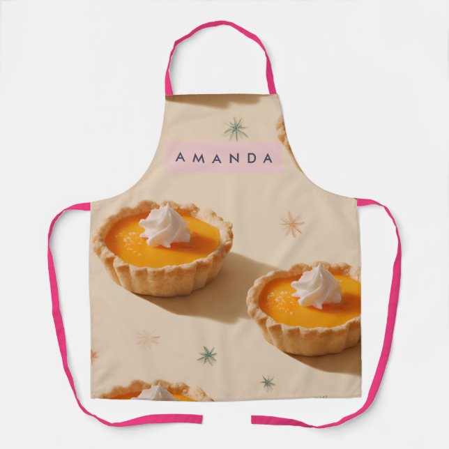 Delantal Personalized Sweet Custard Tart Pattern (Anverso)