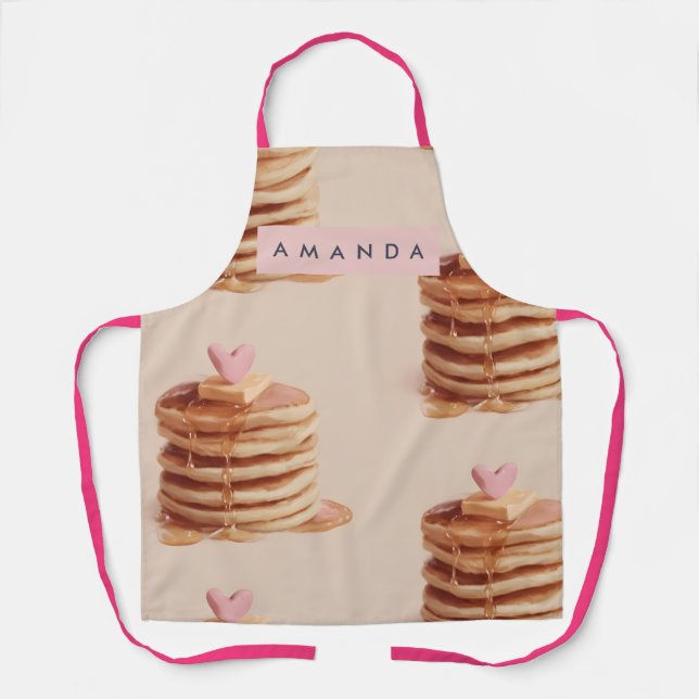 Delantal Personalized Sweet Pancake Pattern Apron (Anverso)