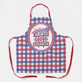 Delantal Personalized USA 250–Patriotic Retro Marquee