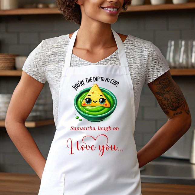 Delantal Personalized Valentine Gift Apron Cute Food Humor (Personalized Valentine Gift Apron Cute Food Humor)