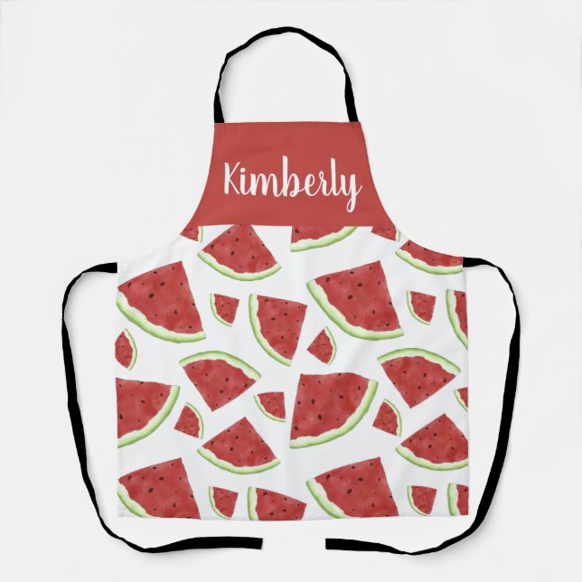 Delantal Personalized Watermelon Pattern Gift – Custom Name (Anverso)