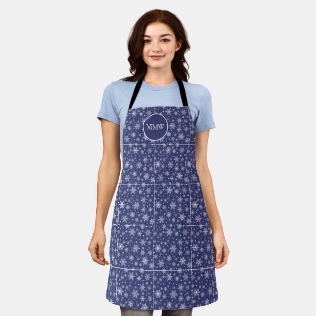 Delantal Personalized Winter Snowflake Apron (Gastado)