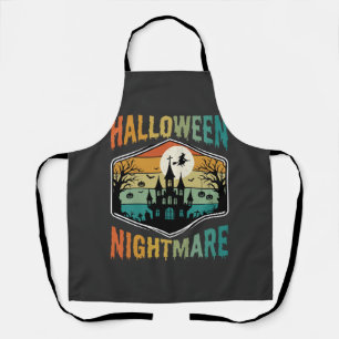 Delantal Pesadilla de Halloween Castillo Embrujado Vector R