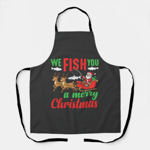 Delantal Pesca de Navidad Feliz Pez Te Desea