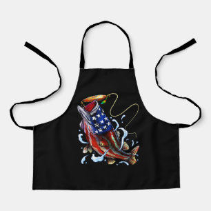 Delantal Pesca de peces de bajo nivel Pesquero Bandera Amer