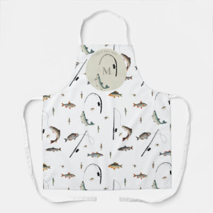 Delantal Pesca Pesca Rod & Reel Fish Tema Pescador Monogram