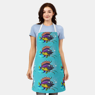 Delantal Pescado arco iris