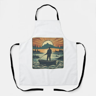 Delantal Pescador Retro Pescado Cañón de sol