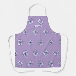 Delantal Pétalos Blancos Lavanda Regalo Cocina Chef Panader