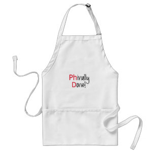 Delantal Phinally hecho, graduado del PhD, regalo de la